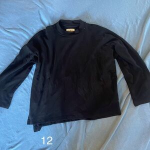 Super soft long sleep mock turtle neck sweatshirt